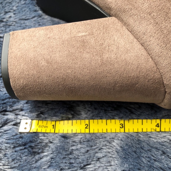 Madden Girl Knee-High Slouch Boots, Size 8.5, NWT, Dark Taupe Fabric/Suede-like - Picture 5 of 7